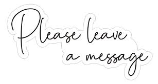 Leave a message
