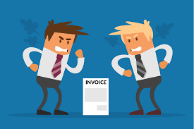 2 men disputing an invoice