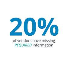 20% of vendors have missing information